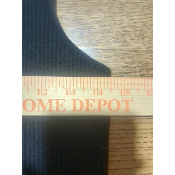 Marled Tank V Neck BlackShirt Top Size Med knit style top vest ribbed - Picture 6 of 8